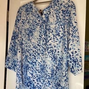NYDJ Blue and White Tunic
